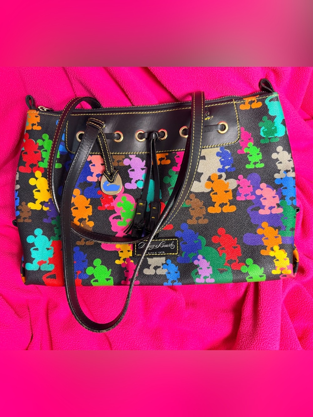 Dooney & Bourke Multicolor Mickey Silhouette Tote Bag - Picture 2 of 11